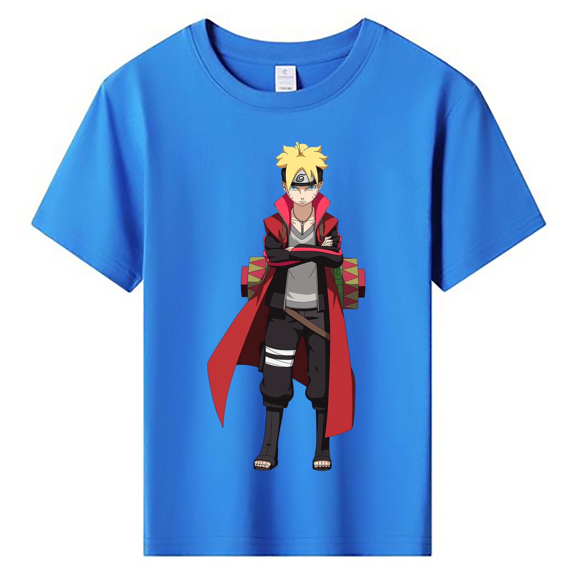 （画像用） NARUTO -ナルト- うずまき ボルト Uzumaki Boruto 綿100％キッズTシャツ（フロントプリント）